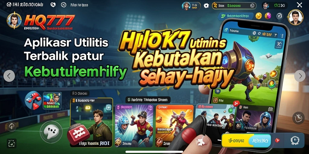 Screenshot menunjukkan tampilan antarmuka aplikasi HQ777 yang ramah pengguna.