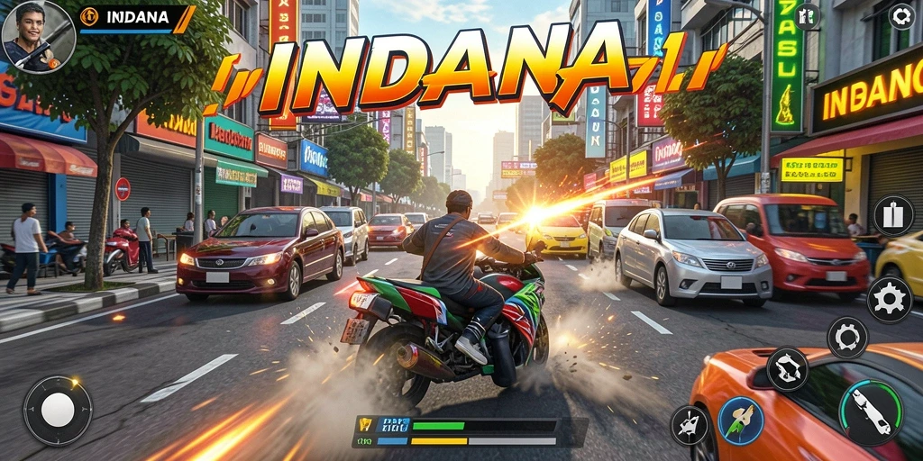Gameplay Racing yang seru dan menegangkan di INDAAA.