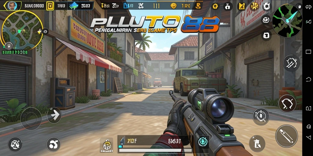 Screenshot gameplay TPS di PLUTO88 yang menampilkan aksi pertempuran yang mendebarkan.